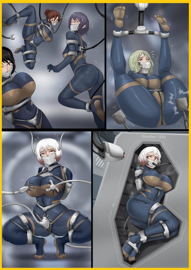 《高科技紧身衣战士——机械叛乱 》超多紧身衣美女们被机械捆绑 被各种设施调教玩弄 超多人群缚图-5元站