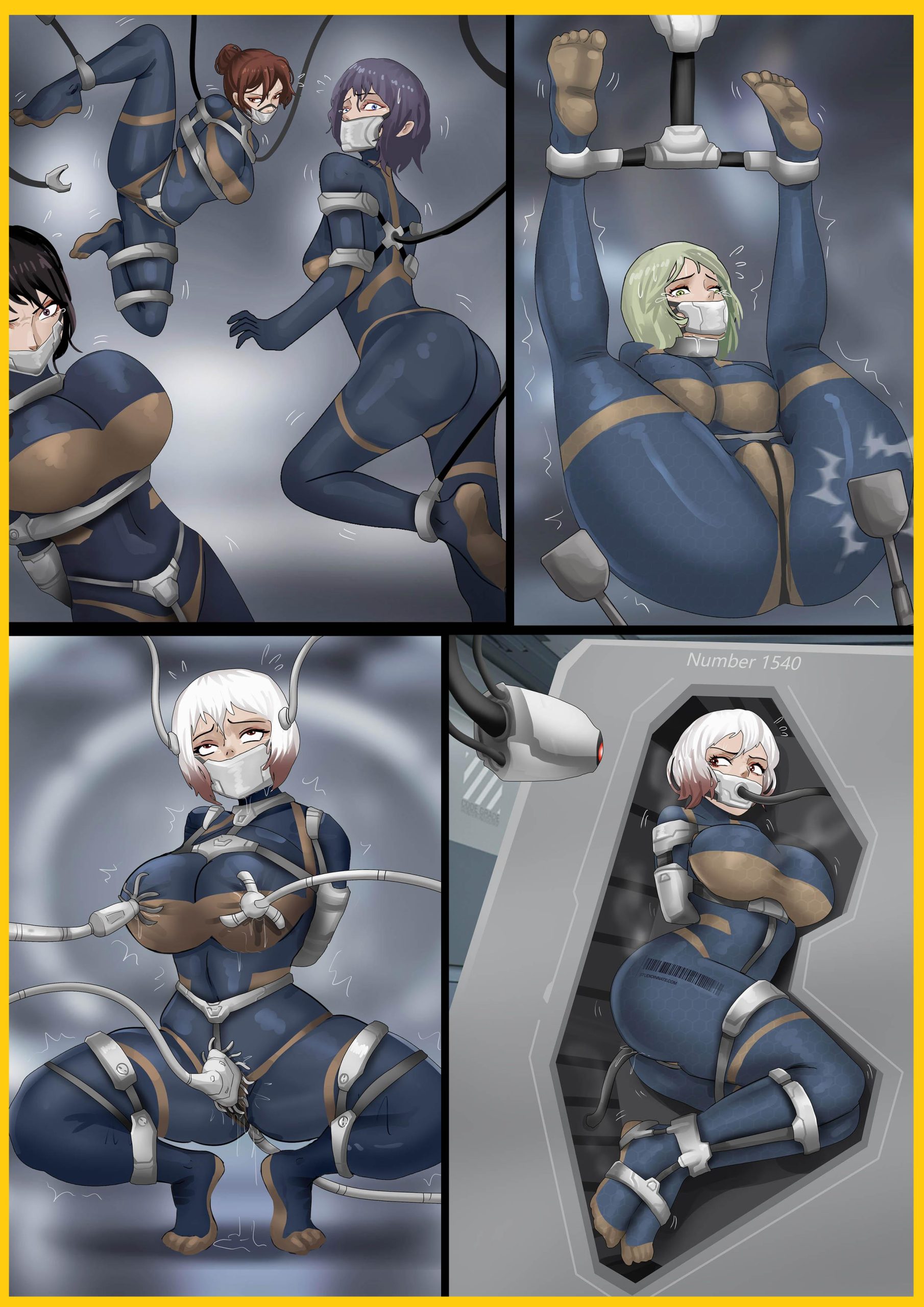 图片[1]-[King]《高科技紧身衣战士——机械叛乱 》超多紧身衣美女们被机械捆绑 被各种设施调教玩弄 超多人群缚图 - 5元站-5元站