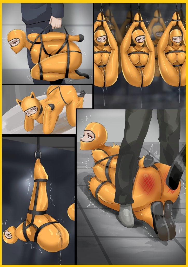 《超经典乳胶囚犯02 》超精彩新系列 严密的乳胶囚服 超多不同款式的拘束方式 超有设计感的拘束造型-5元站