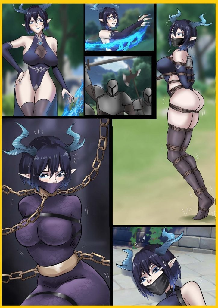 《强大魔王中陷阱 被小兵捆绑紧缚 》傲慢魔族女王看不起人类 过于自大中陷阱 被重重拘束无法逃脱~超经典的题材~-5元站