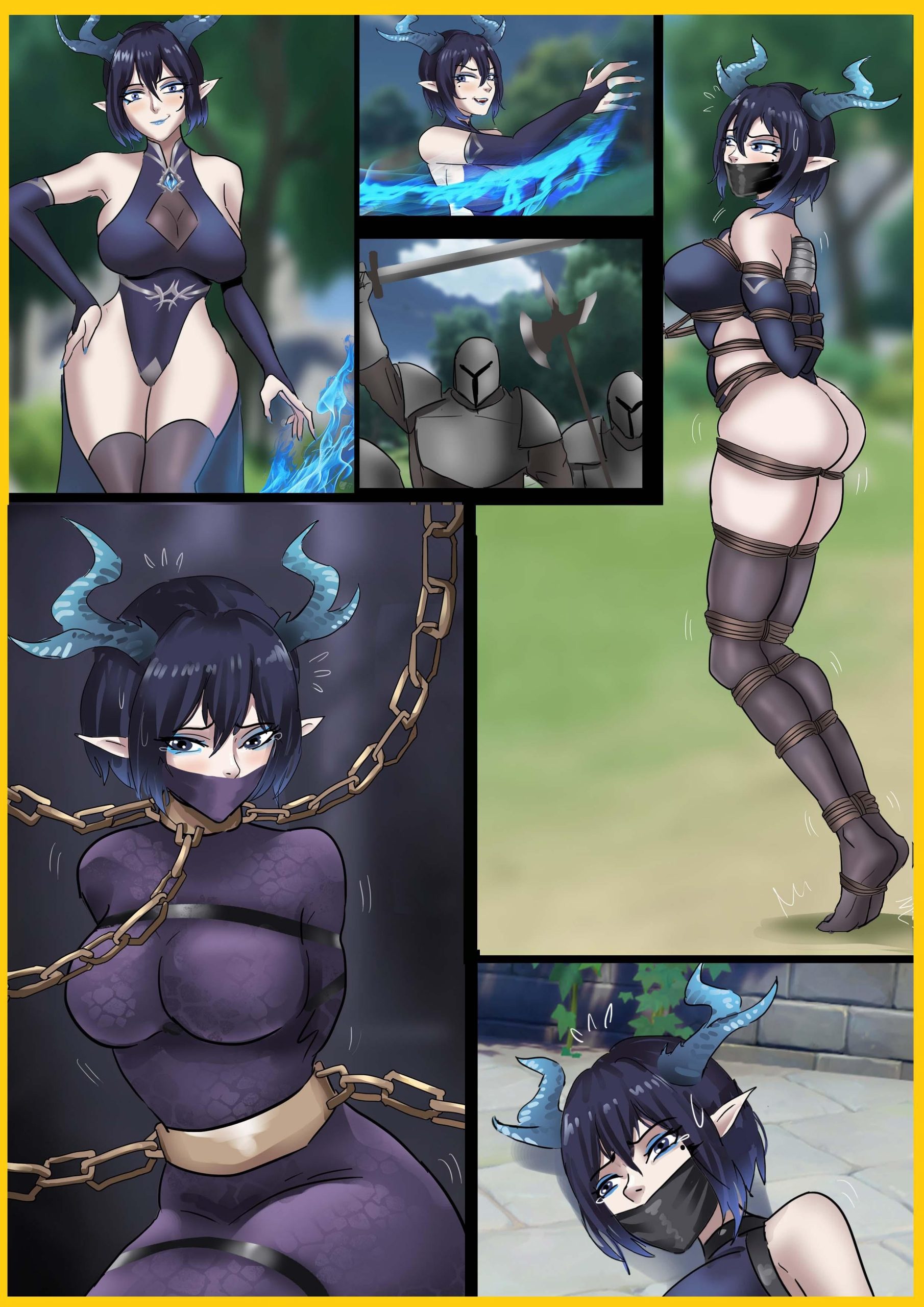 图片[1]-[King]《强大魔王中陷阱 被小兵捆绑紧缚 》傲慢魔族女王看不起人类 过于自大中陷阱 被重重拘束无法逃脱~超经典的题材~ - 5元站-5元站