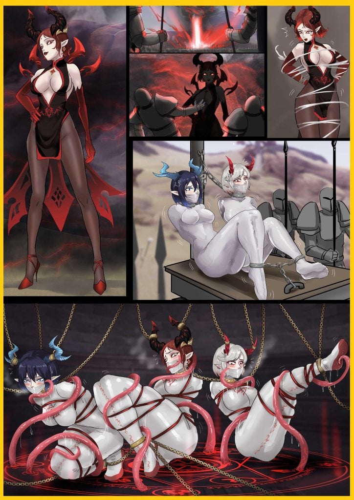《强大魔王中陷阱03 》最强的魔王 高傲女王碾压人类军队 但最终还是被擒获 3位性感魔族美女被一网打尽 调教玩弄_MptBLF-5元站