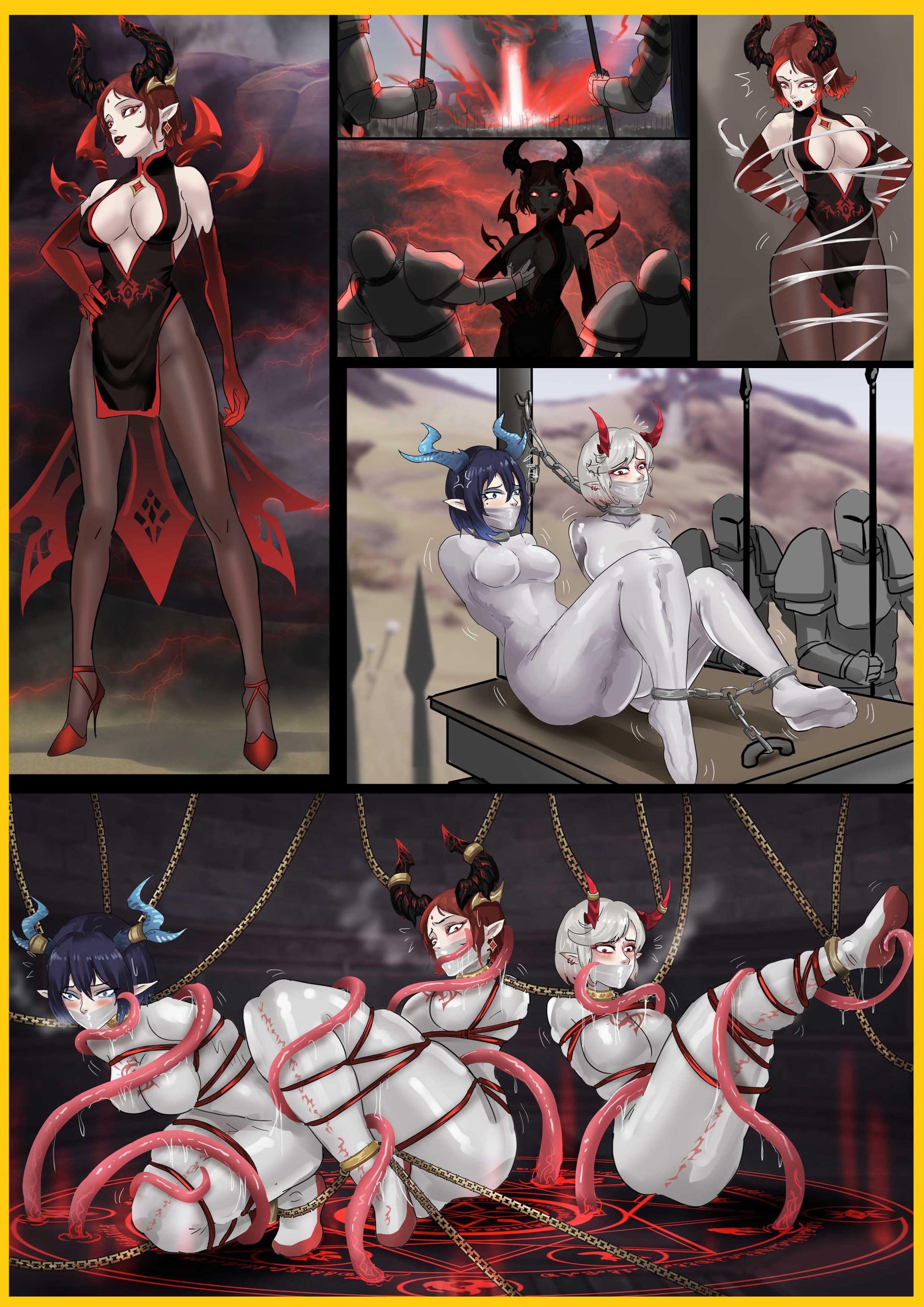 图片[1]-[King]《强大魔王中陷阱03 》最强的魔王 高傲女王碾压人类军队 但最终还是被擒获 3位性感魔族美女被一网打尽 调教玩弄_MptBLF - 5元站-5元站