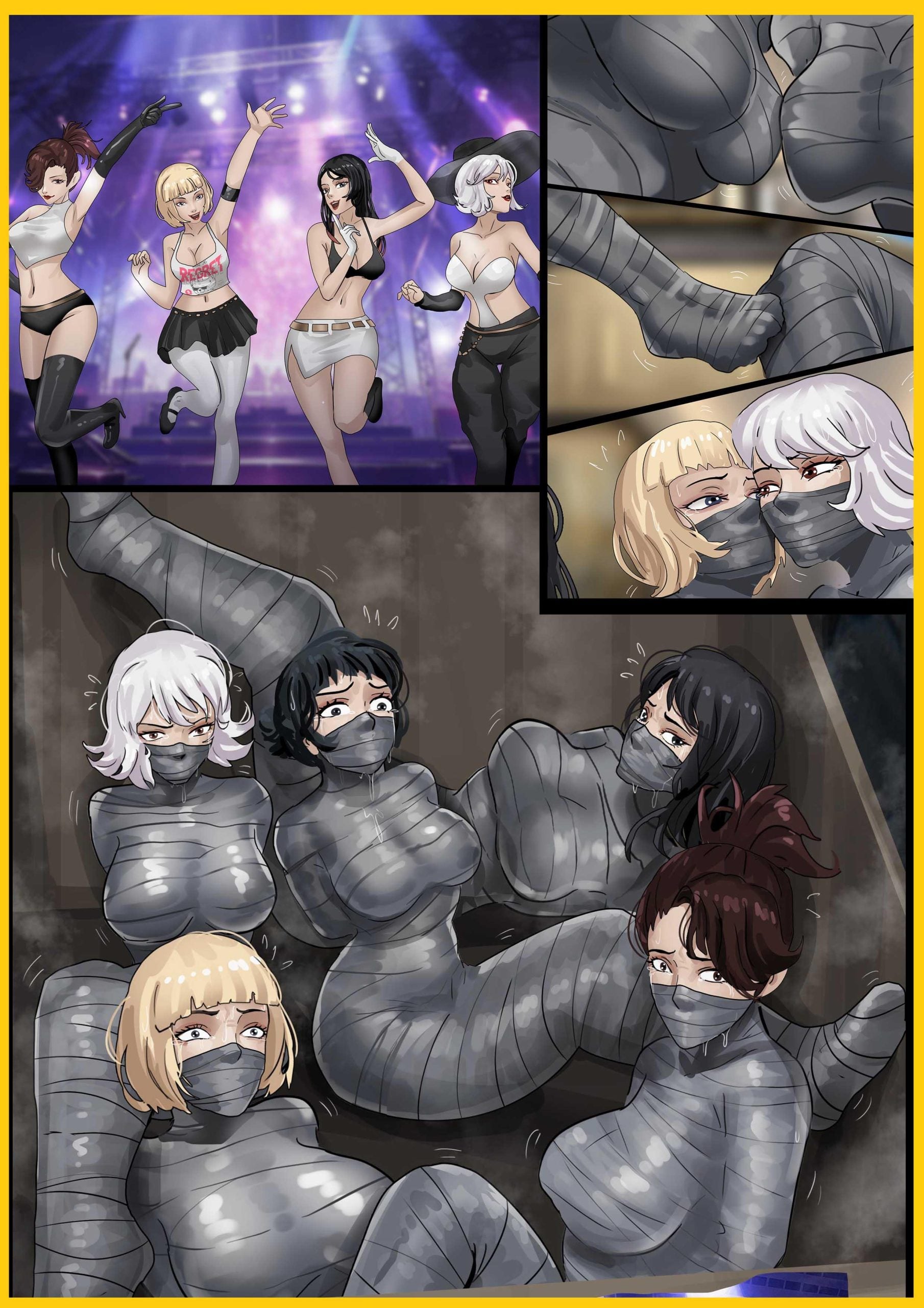 图片[1]-[King]《超模女团被绑架成木乃伊 》性感女团被盯上变成一个个木乃伊 超精彩的木乃伊群缚 - 5元站-5元站