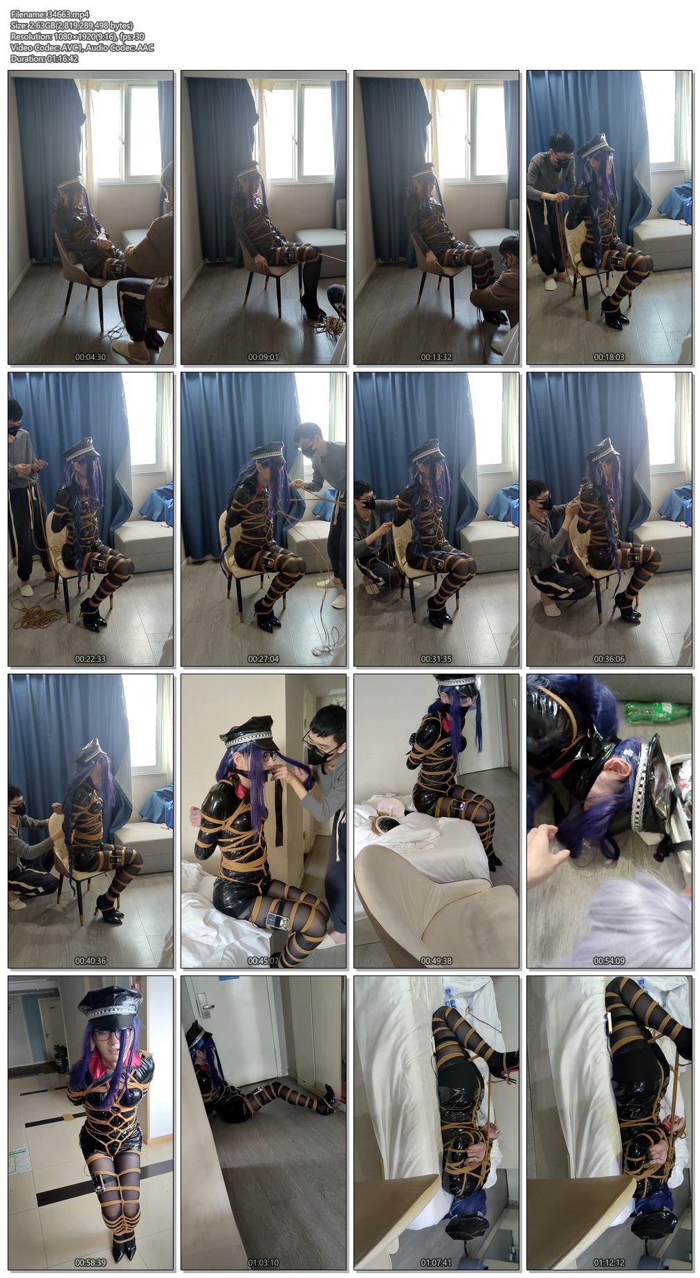 图片[2]-【鸽】雷电将军cos搜查官，被全身紧缚在酒店外出 - 视频-5元站-视频-5元站