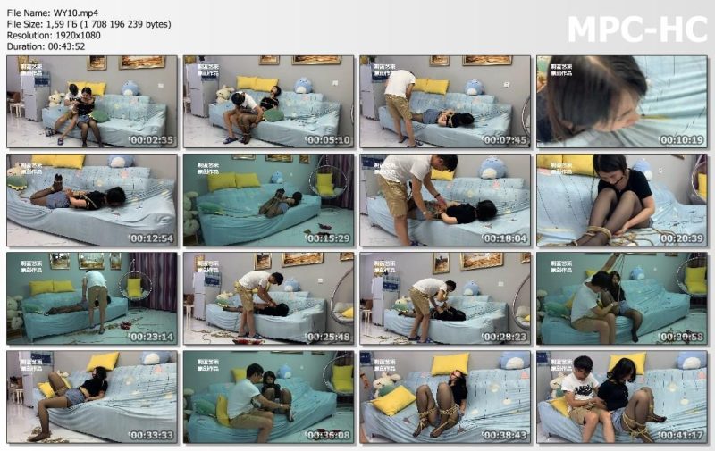 图片[3]-【蔚蓝艺束】美女靖雯遭劫匪入室绑架 捆绑堵嘴挣扎 口水润湿沙发-视频-5元站