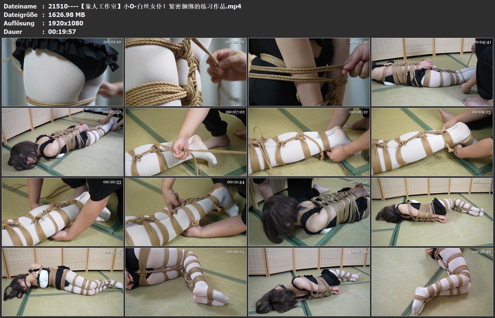 图片[4]-【象人工作室】小O-白丝女仆！紧密捆绑的练习作品 - 视频-5元站-视频-5元站