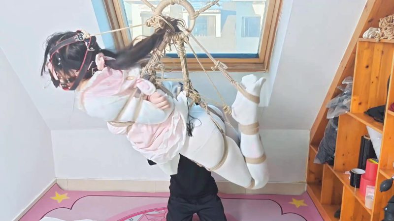 【一颗露露子】白丝双马尾驷马吊，郊狼肆虐粉色心情震D，强制抬头固定感官封闭折磨，飞J杯榨汁驷马放置 -视频-5元站