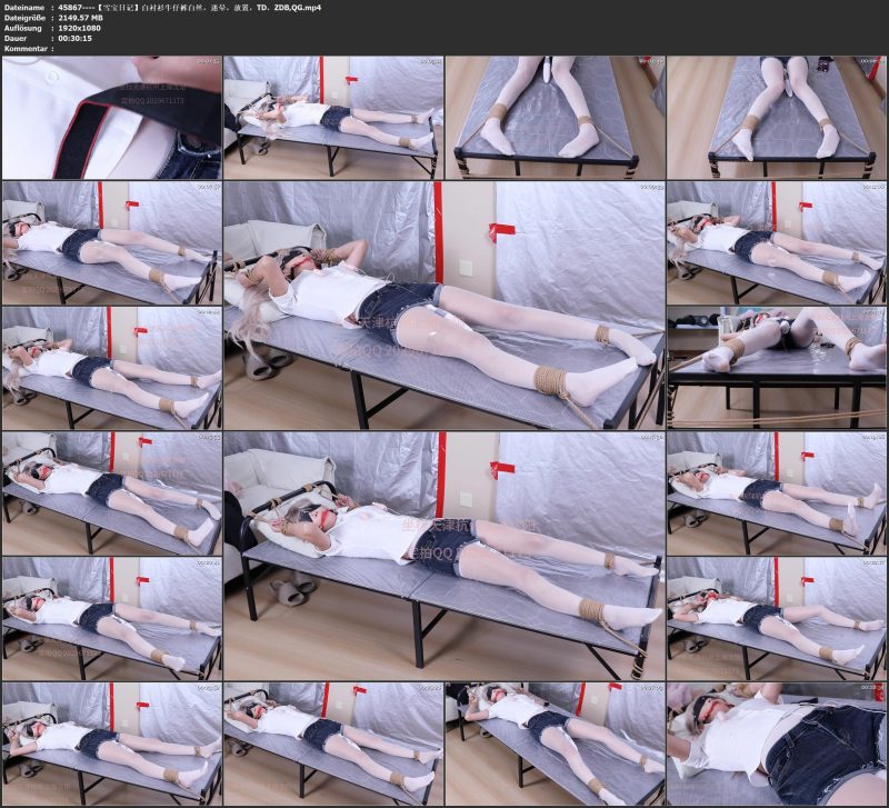 【雪宝日记】白衬衫牛仔裤白丝，迷晕，放置，TD，ZDB,QG-视频-5元站