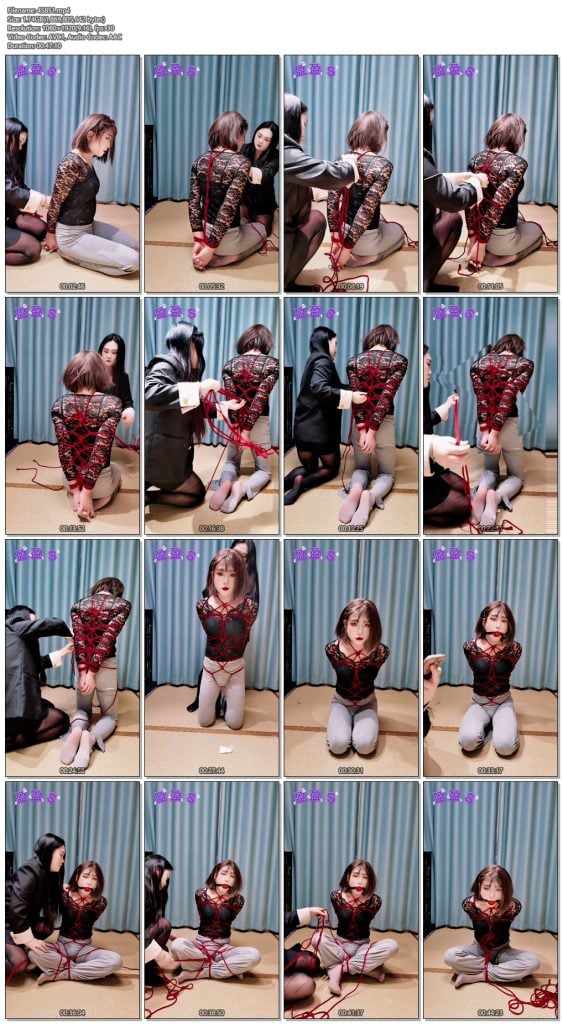 【盈盈S】《绳奴伪娘小姐姐直播记实 1 》 红绳缚佳人，主人研究的新绑法首次展示-视频-5元站