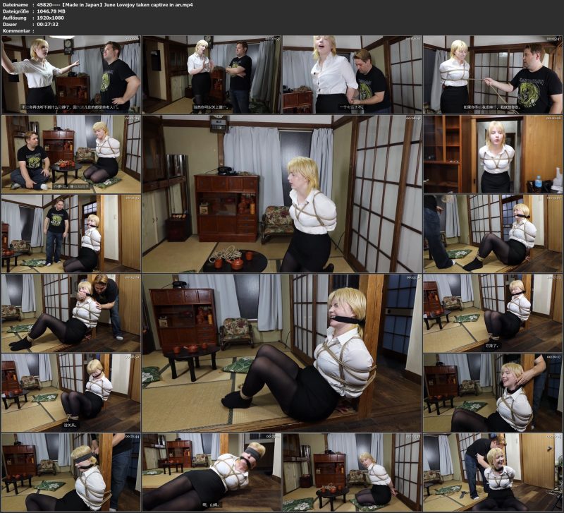 【Made in Japan】June Lovejoy taken captive in an abandoned home in Tokyo, tied, gagged and blindfo-视频-5元站