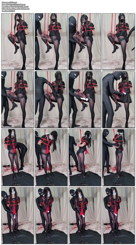 【裙底飘香】黑三本水手服单腿吊（伪娘）-视频-5元站