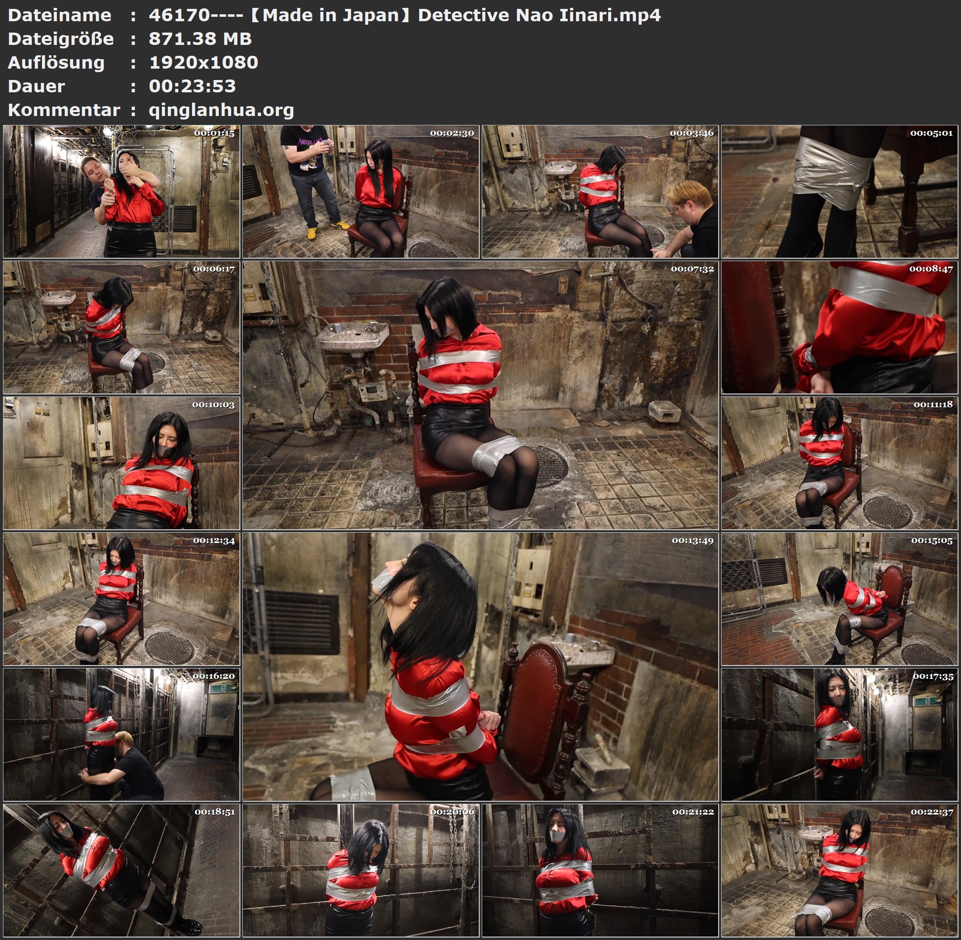 图片[2]-【Made in Japan】Detective Nao Iinari captured, taped up to a chair and gagged, then taped up to a - 视频-5元站-视频-5元站