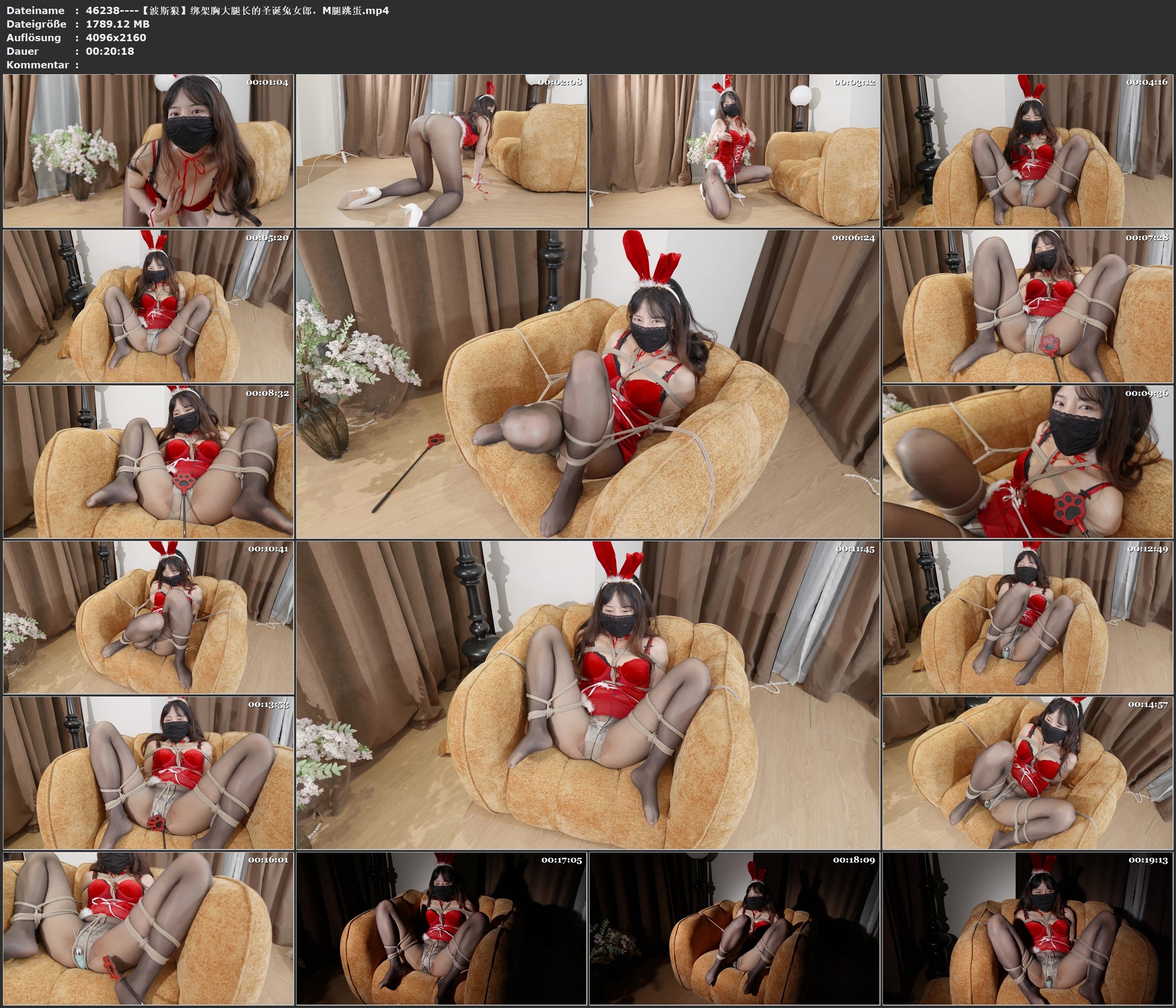 图片[2]-【波斯狼】绑架胸大腿长的圣诞兔女郎，M腿跳蛋 - 视频-5元站-视频-5元站