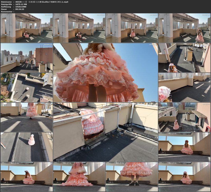 【一只苒苒】天台楼顶Lolita手铐脚铐自缚行走-视频-5元站