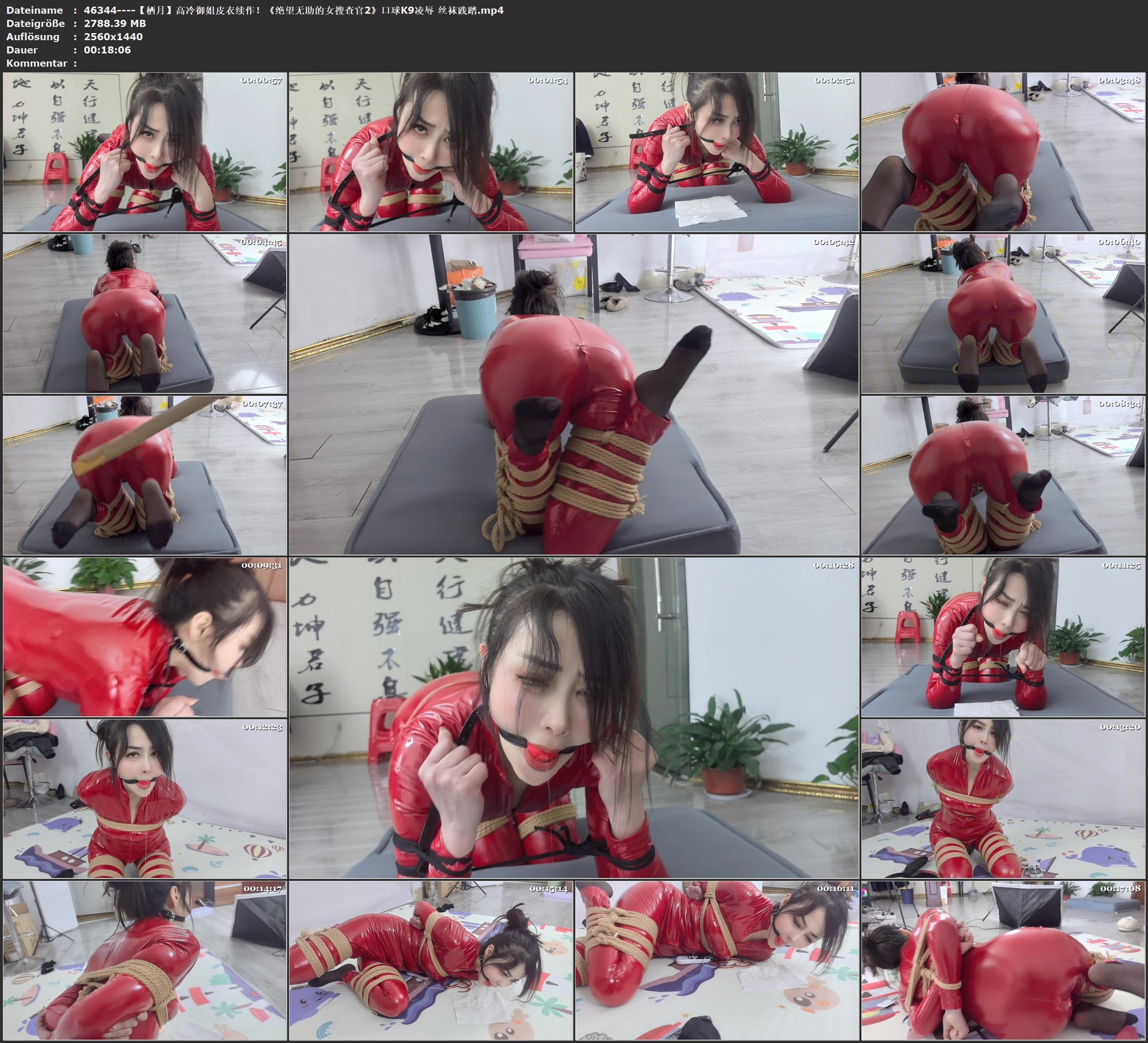 图片[1]-【栖月】高冷御姐皮衣续作！《绝望无助的女搜查官2》口球K9凌辱 丝袜践踏 - 视频-5元站-视频-5元站