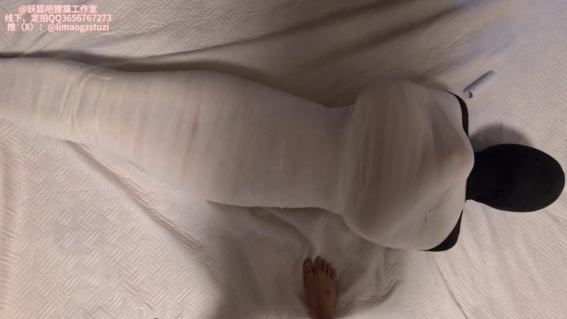 【狸猫工作室】女女绷带木乃伊全包，封嘴，完全封闭的木乃伊玩偶，头部多层的卤蛋-视频-5元站