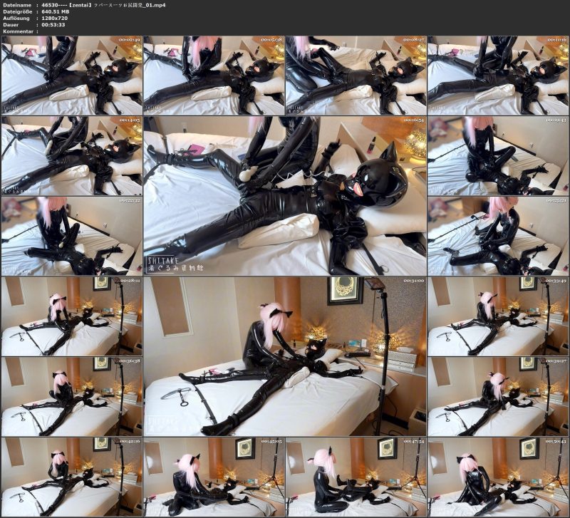 【zentai】ラバースーツお尻開発_01-视频-5元站