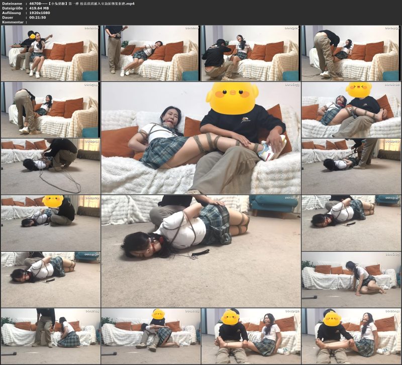 【小兔奶糖】第一弹 校花琪琪被入室劫匪绑架折磨-视频-5元站