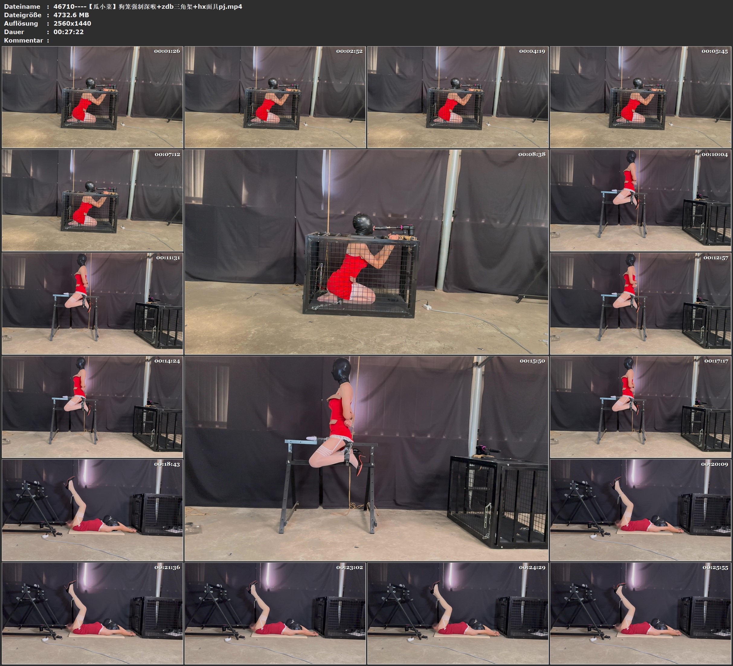 图片[2]-【瓜小菜】狗笼强制深喉+zdb三角架+hx面具pj  - 视频-5元站-视频-5元站