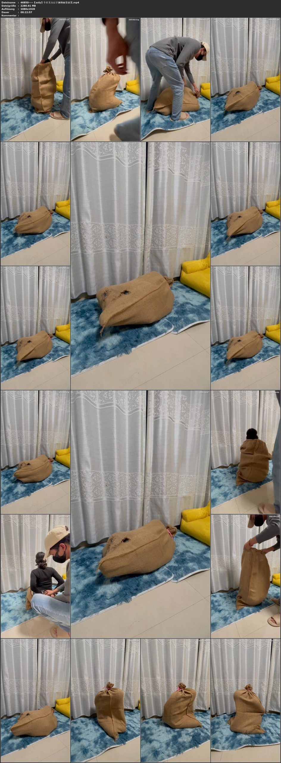 图片[2]-【xxly】牛仔美女后手捆绑麻袋放置 - 视频-5元站-视频-5元站