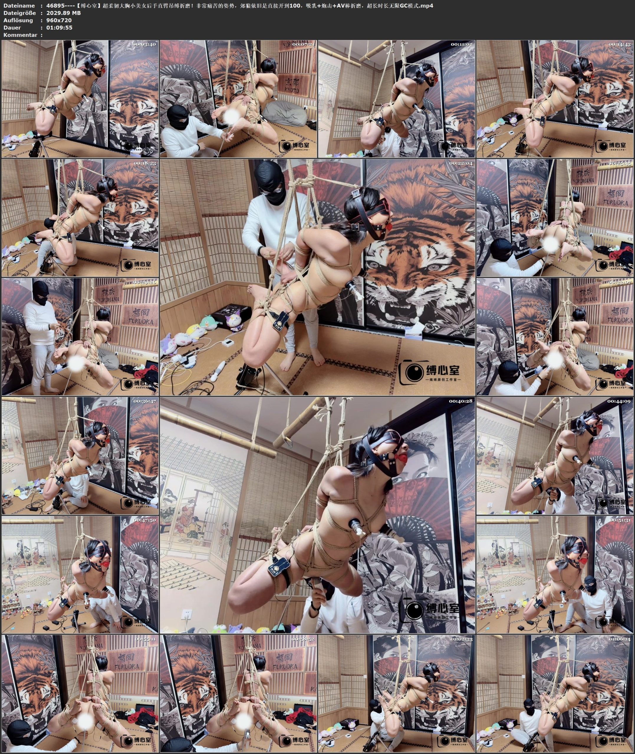图片[3]-【缚心室】超柔韧大胸小美女后手直臂吊缚折磨！非常痛苦的姿势，郊狼依旧是直接开到100，吸乳+炮击+AV棒折磨，超长时长无限GC模式 - 视频-5元站-视频-5元站
