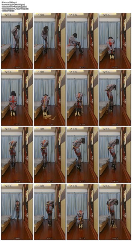 【一只萌熊】交叉手腕的超紧直臂自缚教程然后18cm高跟鞋电击钢钩拿钥匙打开剪刀-视频-5元站