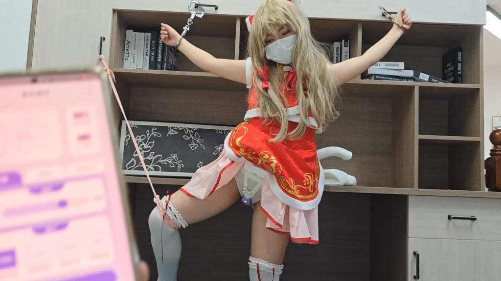 【苏苏】元旦快乐，嘉然cos土下座，啵啵贝，sp，吊缚，甜美适合新年展示內內-视频-5元站