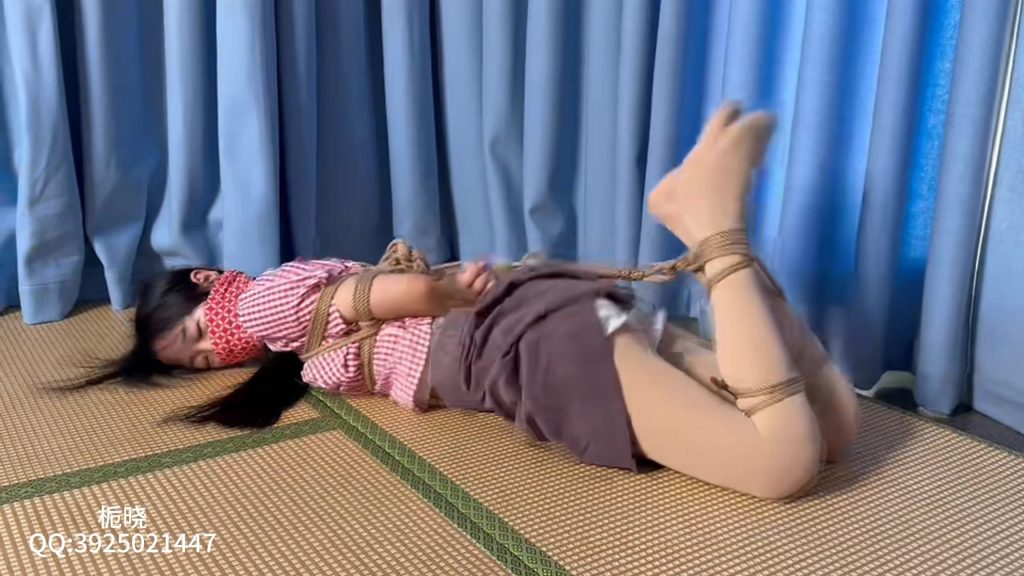 【栀晓】绑架肉丝格子衬衫翠晓-视频-5元站