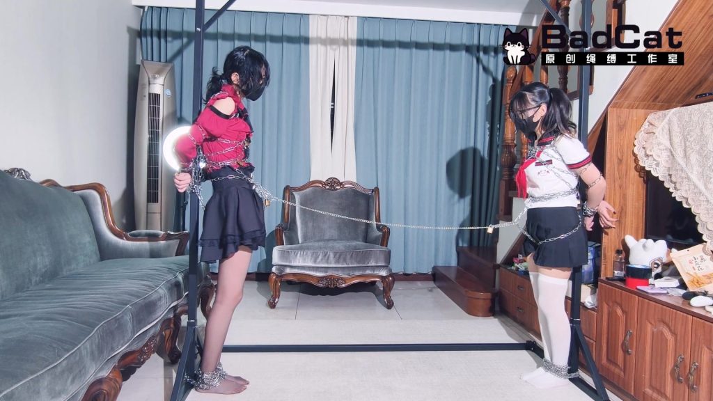 【BadCat】【妙妙X咲希】【恶魔X女侦探 第一部终章 双女都被铁链紧缚 股绳相互折磨】【百合双女 剧情 捆绑 挣扎】 -视频-5元站