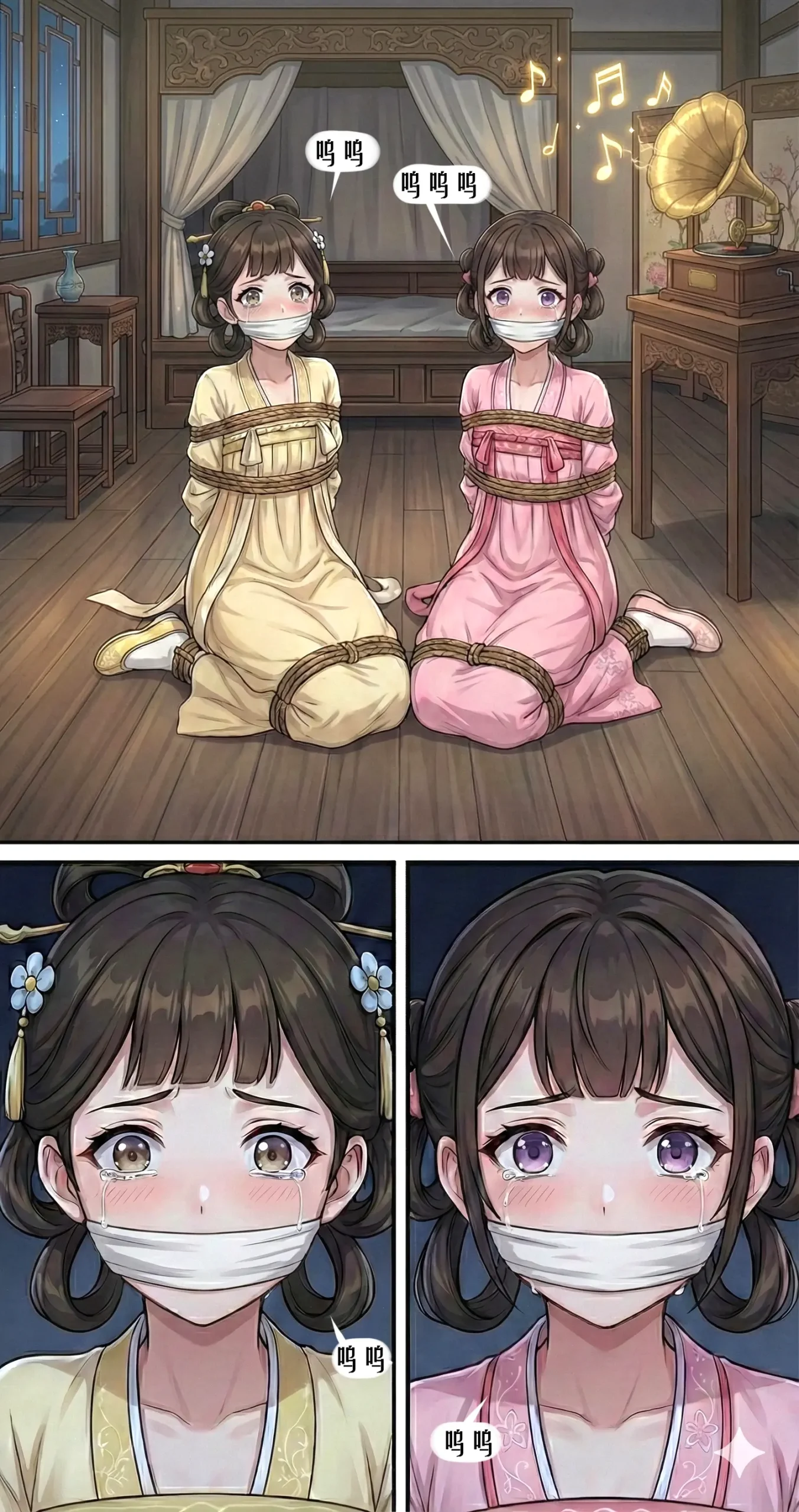 图片[2]-[蝴蝶假面] 夜阑花影千绳戏【驷马 恋足 麻袋 捆绑 堵嘴】 - 5元站-5元站