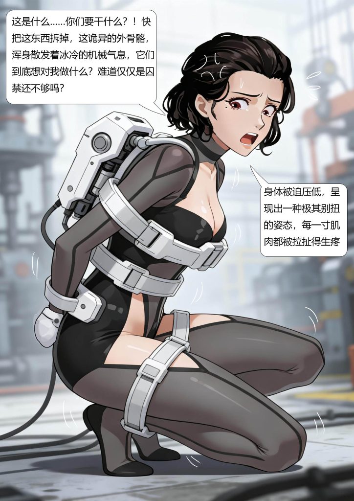 图片[2]-《战姬陨落01》紧身衣美女 曾是人类最后的微光，终成机械的囚徒 超有趣的性感美女 机械玩弄创意无限-5元站