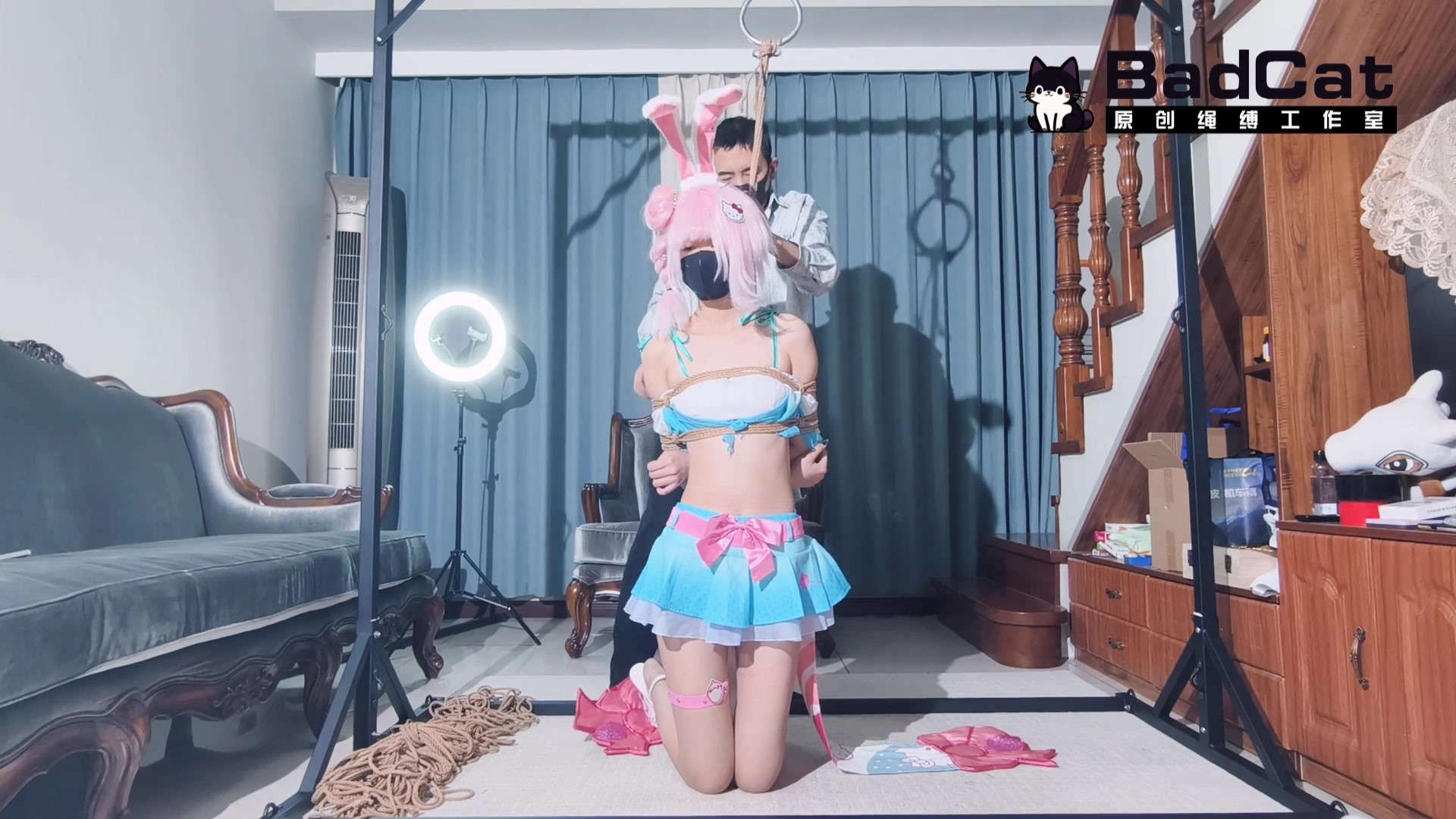 图片[1]-【BadCat】【剧情】【咲希 公孙离cos】【公孙离被上ban位 惨遭绳师捆绑吊缚】 - 视频-5元站-视频-5元站