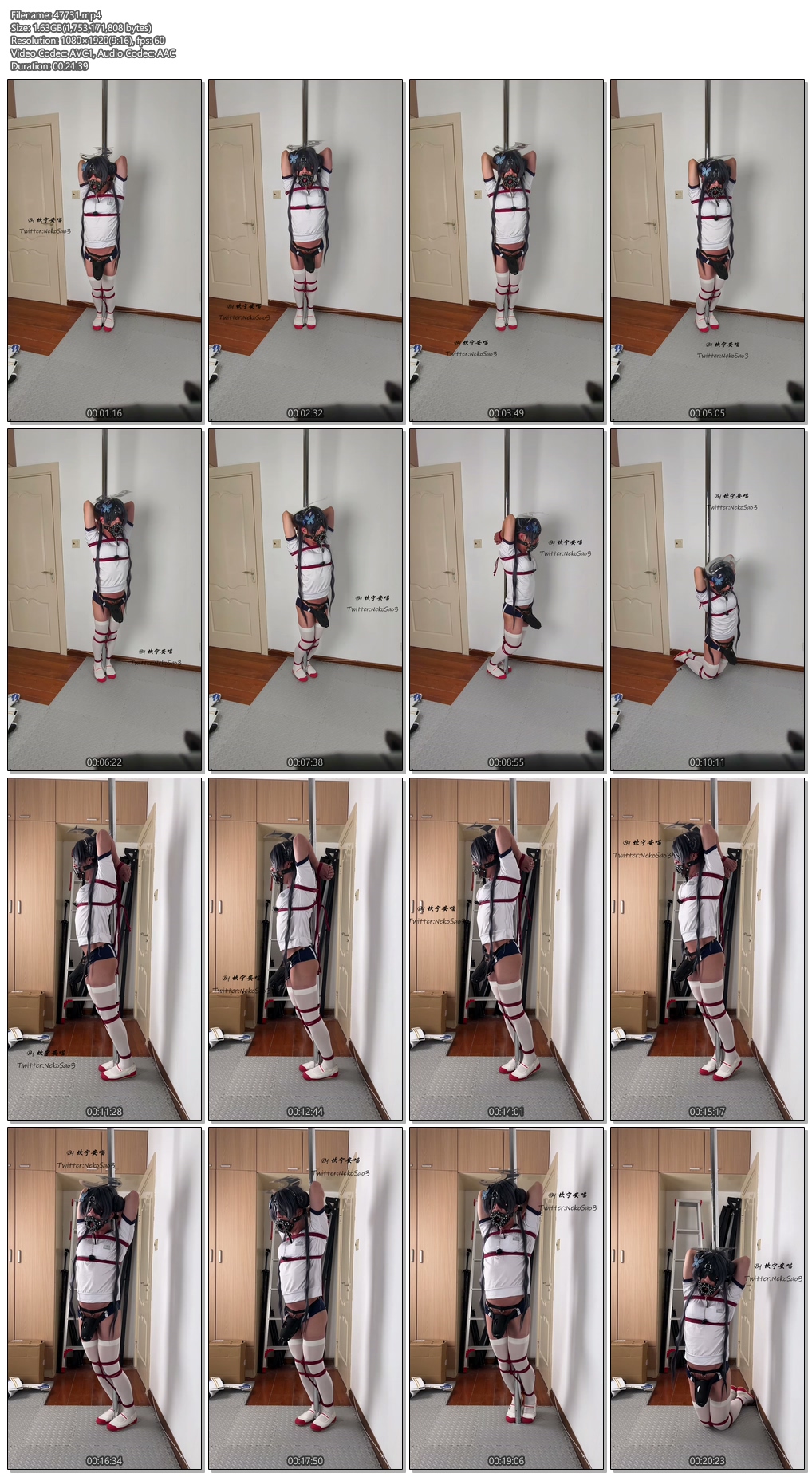 图片[2]-【坎喵】蔚蓝档案cos-体操服妃咲柱缚固定放置+斐济杯强高 - 视频-5元站-视频-5元站