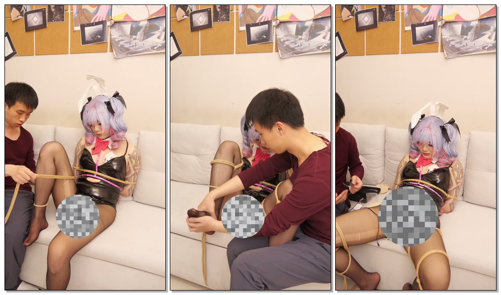 【Stearro】小男娘兔子洞cos拍摄，捆绑tk渣精调教-视频-5元站