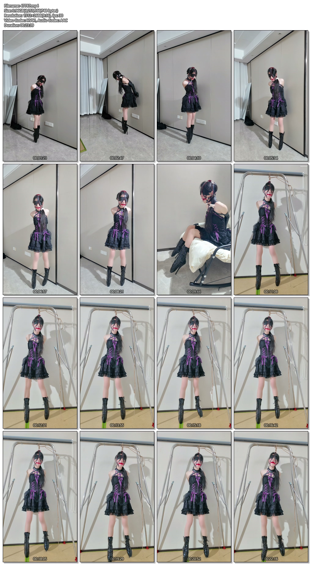 图片[2]-【长颜草】芭蕾高跟鞋罚站移动+吊起口球强制罚站，虐足痛到痛哭到最后只用鞋跟保持平衡 - 视频-5元站-视频-5元站