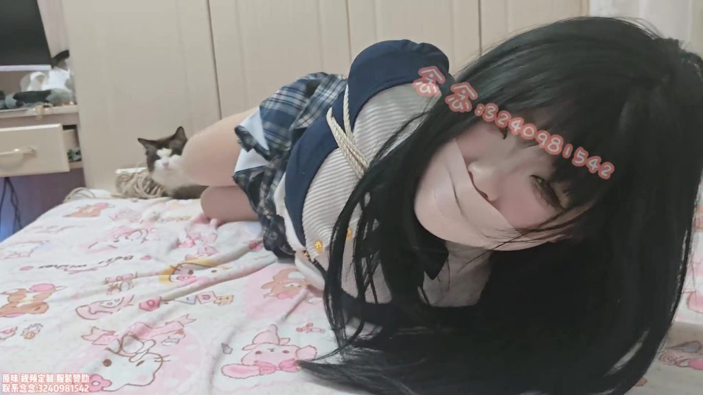 【司念念】蓝色裙子套装驷马紧缚挣扎 薄肉丝绑脚掌 胶带封嘴 tk挠痒-视频-5元站