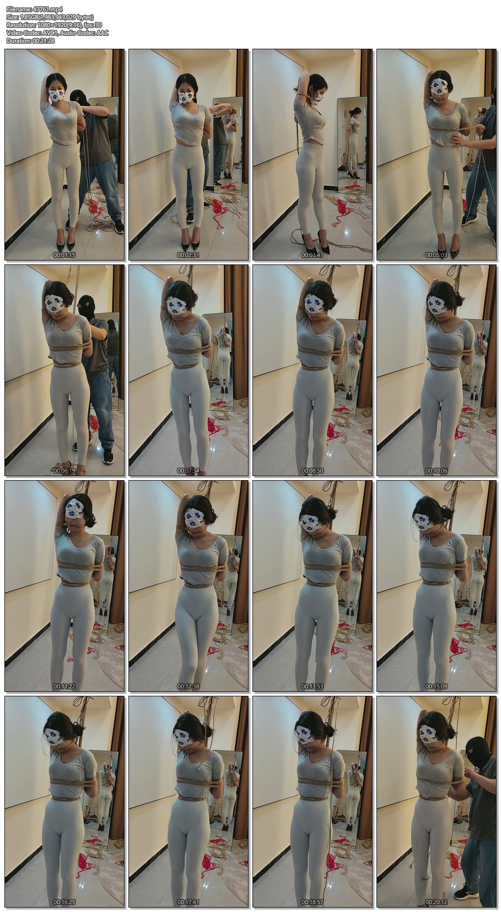 图片[2]-【江山原创】文慧瑜伽裤独自被绑吊，去外面买饭，大量对话！ - 视频-5元站-视频-5元站