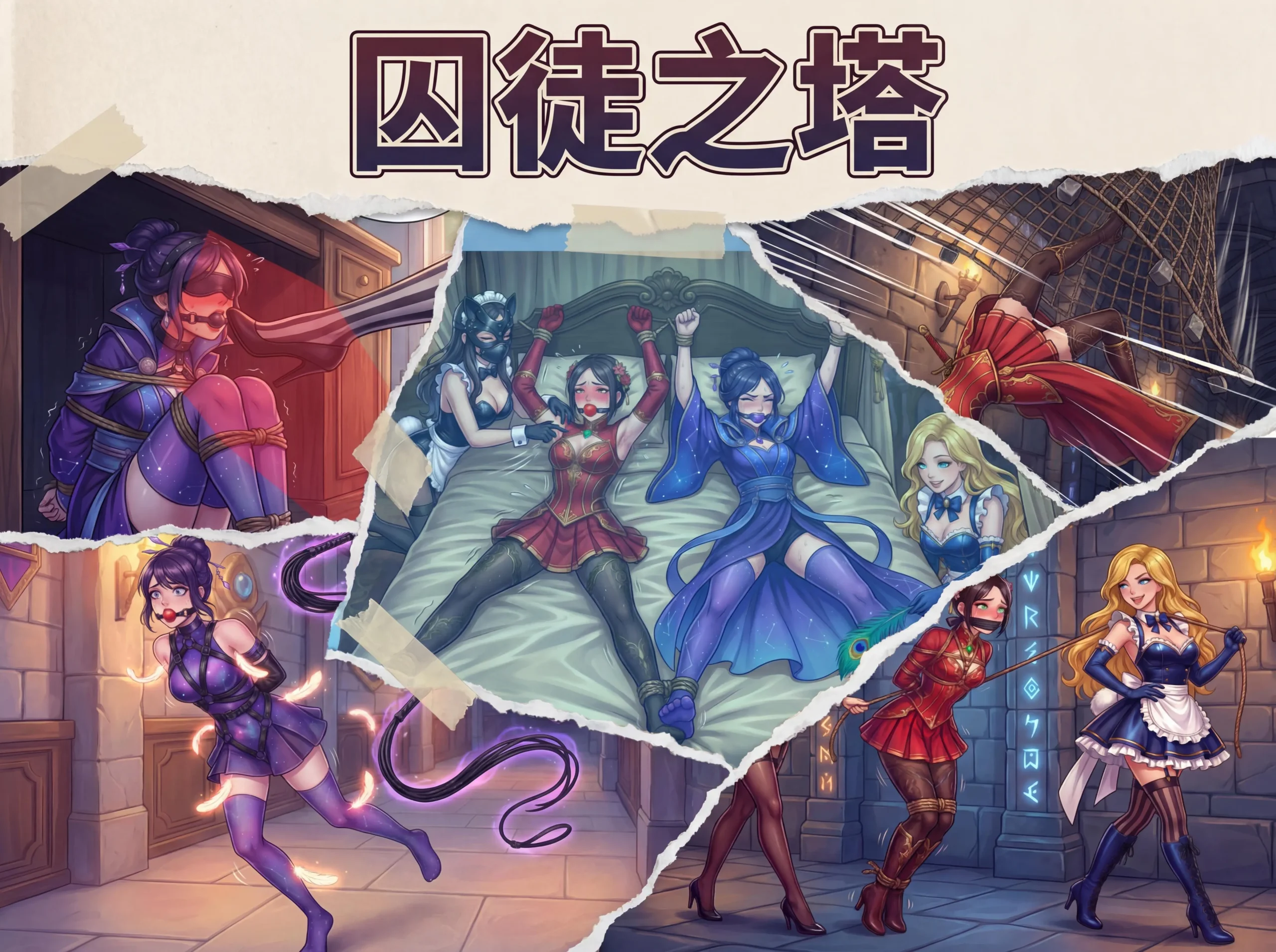 图片[1]-[moss128] 囚徒之塔-魔法塔冷艳主人被女仆逆袭，连累好友一并被女仆们捆绑玩弄。 - 5元站-5元站