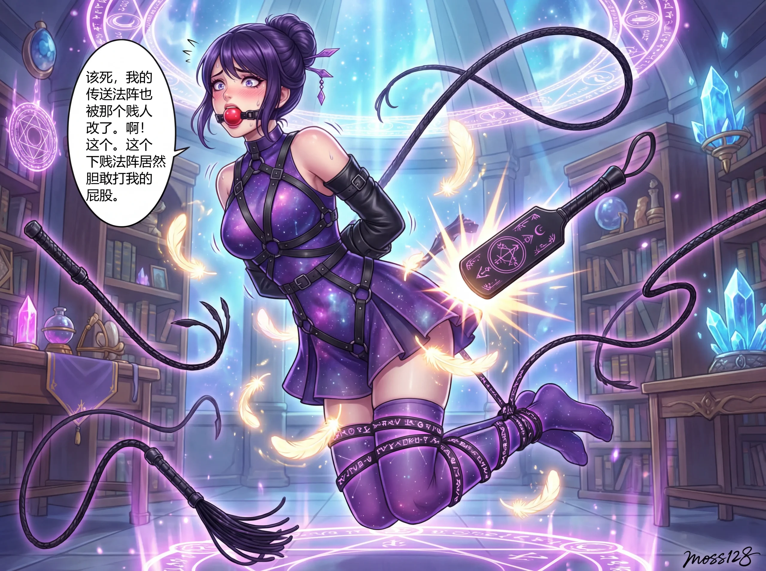 图片[3]-[moss128] 囚徒之塔-魔法塔冷艳主人被女仆逆袭，连累好友一并被女仆们捆绑玩弄。 - 5元站-5元站