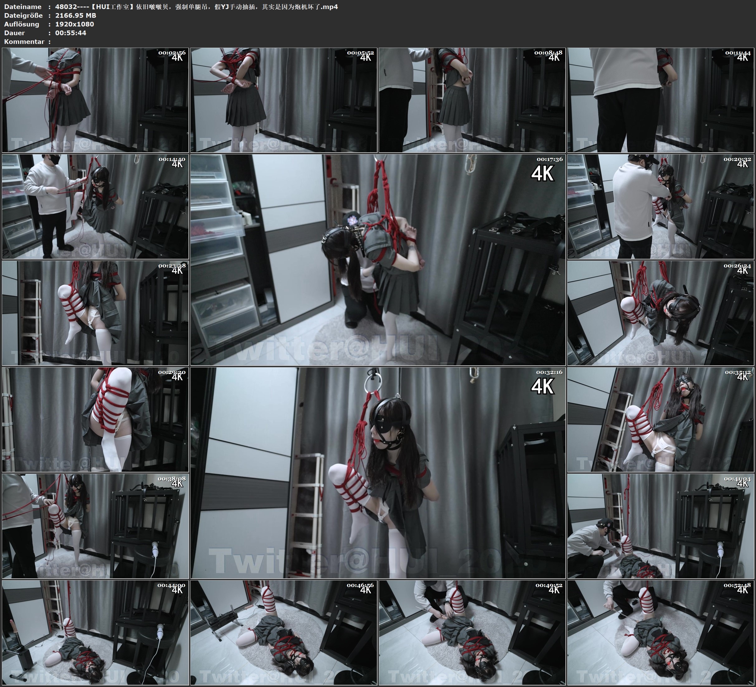 图片[4]-【HUI工作室】依旧啵啵贝，强制单腿吊，假YJ手动抽插，其实是因为炮机坏了 - 视频-5元站-视频-5元站