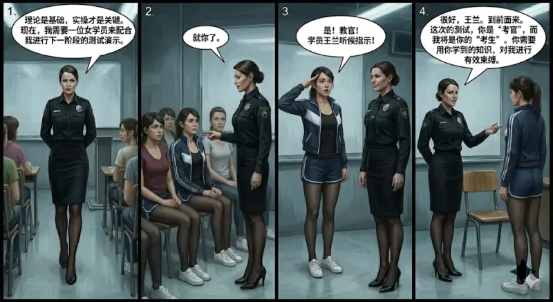 图片[3]-自救讲堂考核篇，女警检查学员们的学习成果（内含电击，失禁，各种高级绑匪的高阶绑法）-5元站