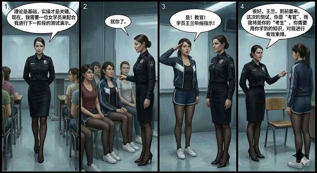 图片[3]-[lians] 自救讲堂考核篇，女警检查学员们的学习成果（内含电击，失禁，各种高级绑匪的高阶绑法） - 5元站-5元站