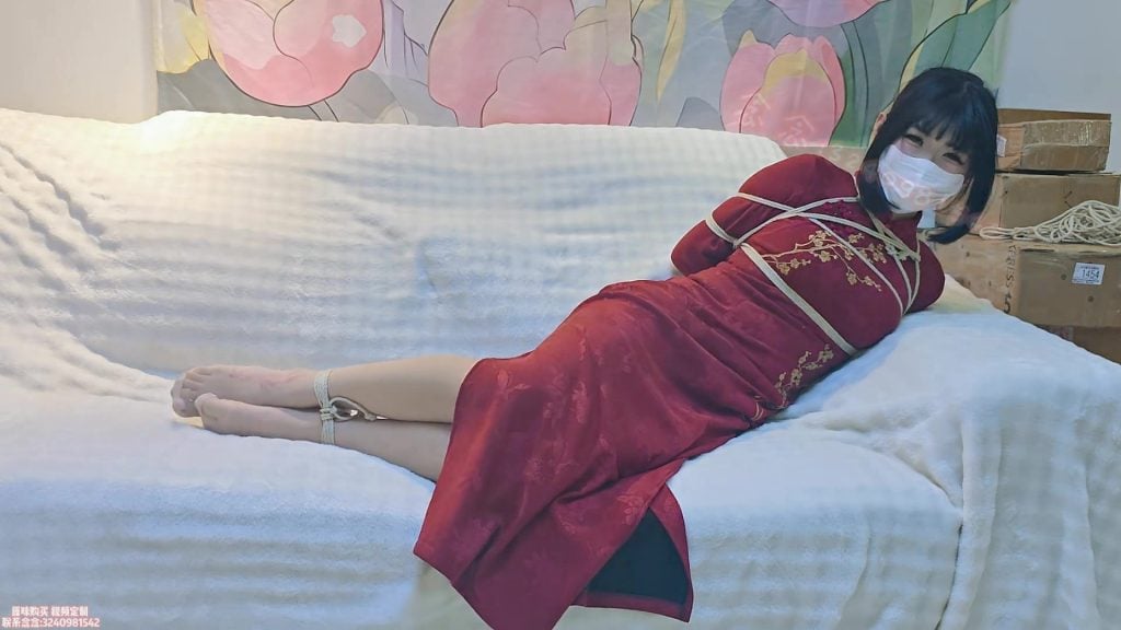 【司念念】红色旗袍 日式捆绑+真实采访 更真实的念念-视频-5元站