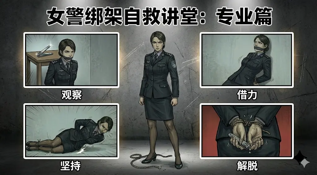 [lians] 女警自救讲堂专业篇（1），女警讲述被中级绑匪绑架，如何自救-5元站