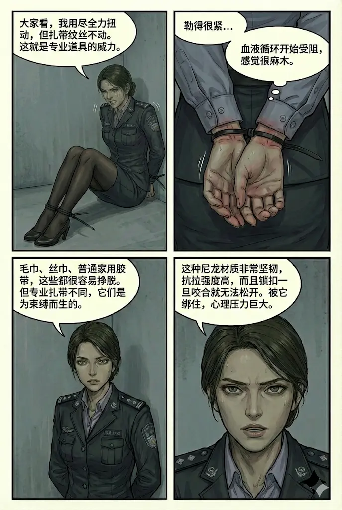 图片[2]-[lians] 女警自救讲堂专业篇（2）女警讲述被中级绑匪扎带束缚如何挣脱（内含堵嘴的详细流程和场景演示，介绍） - 5元站-5元站
