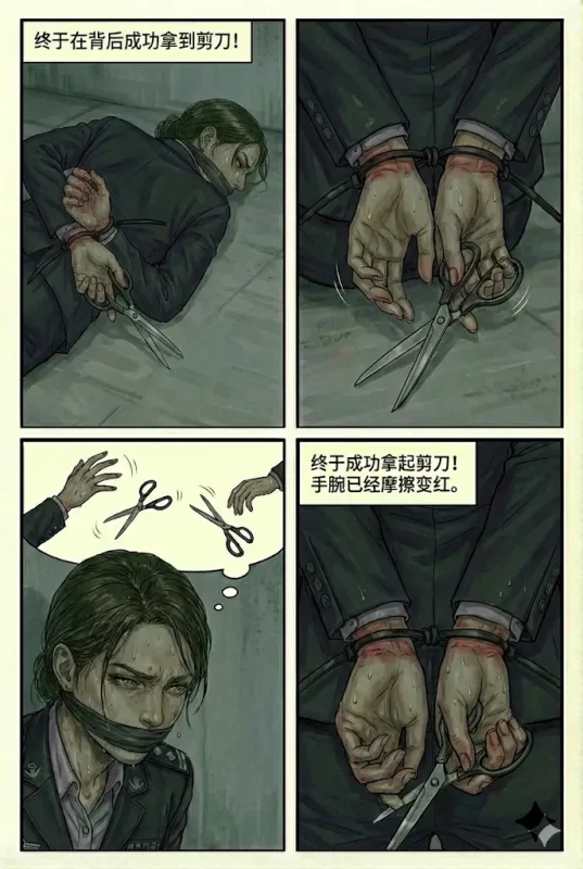 图片[3]-女警自救讲堂专业篇（2）女警讲述被中级绑匪扎带束缚如何挣脱（内含堵嘴的详细流程和场景演示，介绍）-5元站