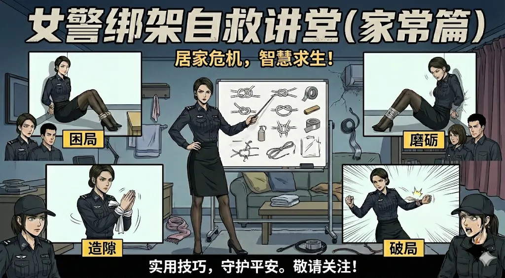 [lians] 绑架自救讲堂（居家篇）女警解说各种工具和情况下如何逃走自救脱离绑架 - 5元站-5元站
