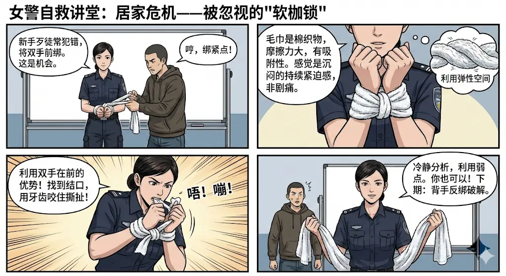 图片[3]-[lians] 绑架自救讲堂（居家篇）女警解说各种工具和情况下如何逃走自救脱离绑架 - 5元站-5元站