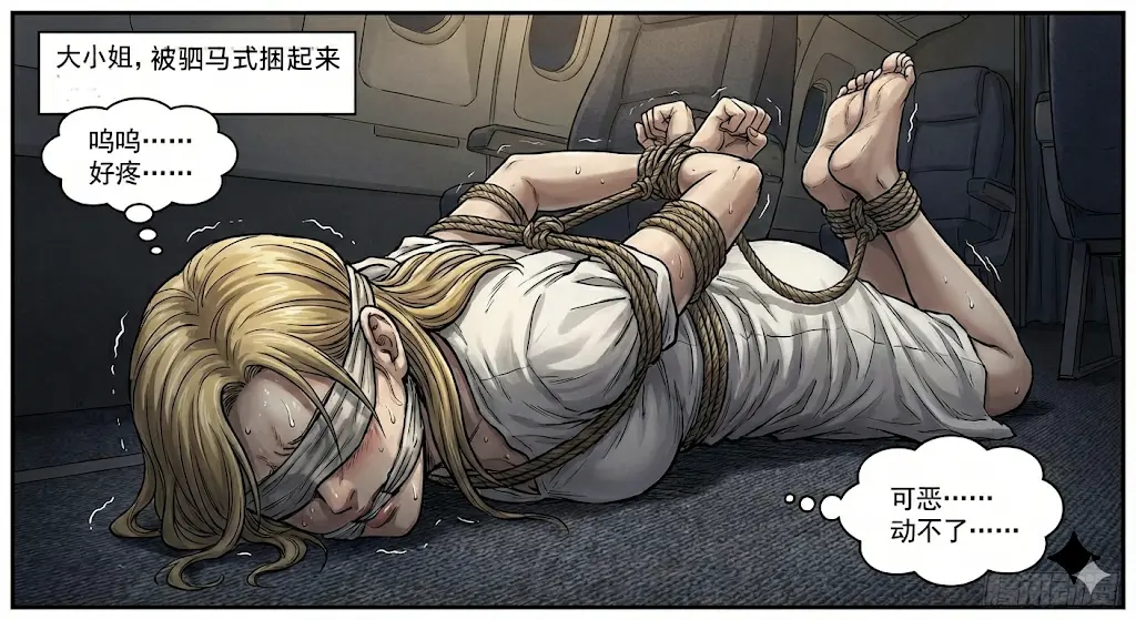 图片[2]-[lians] 空中劫难（二）自救篇，大小姐和机长也被劫持绑架，，她们齐心协力自救挣脱，最终命运如何呢？（完结） - 5元站-5元站